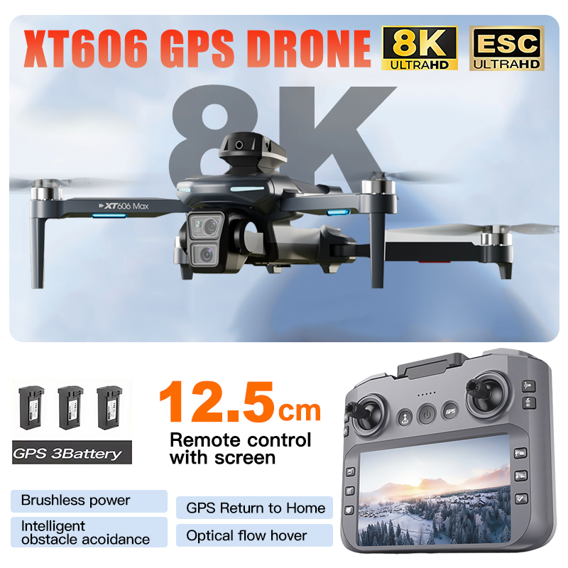 XT606 MAX 3 battery Drone 4k 8 - огляд і ціна Drone Thermal Imaging