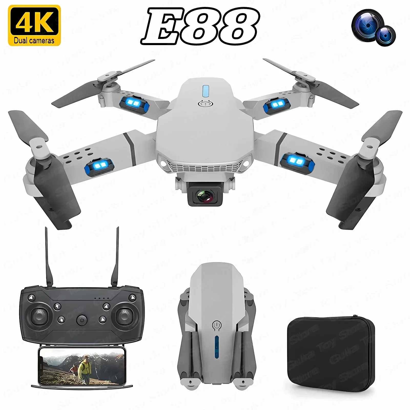 E88 Pro WIFI FPV Drone Wide An - огляд і ціна Drone Aerial Photography